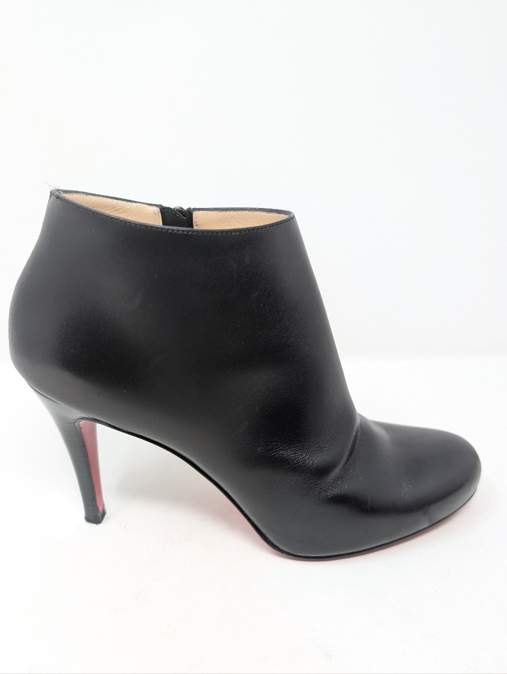Christian Louboutin Belle 85mm Black Leather Ankle Boots Booties Size 37 - Picture 4 of 11